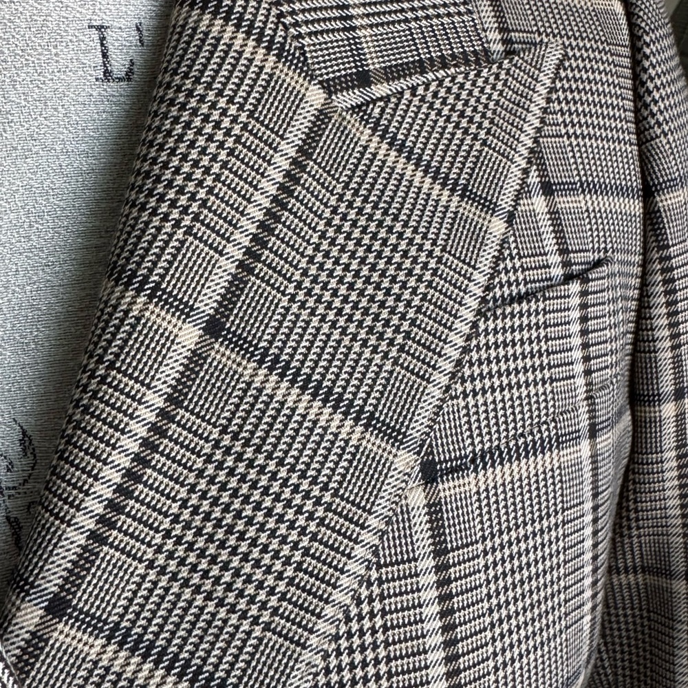 REISS Plaid Double-Breasted Blazer - Picture 5 of 7